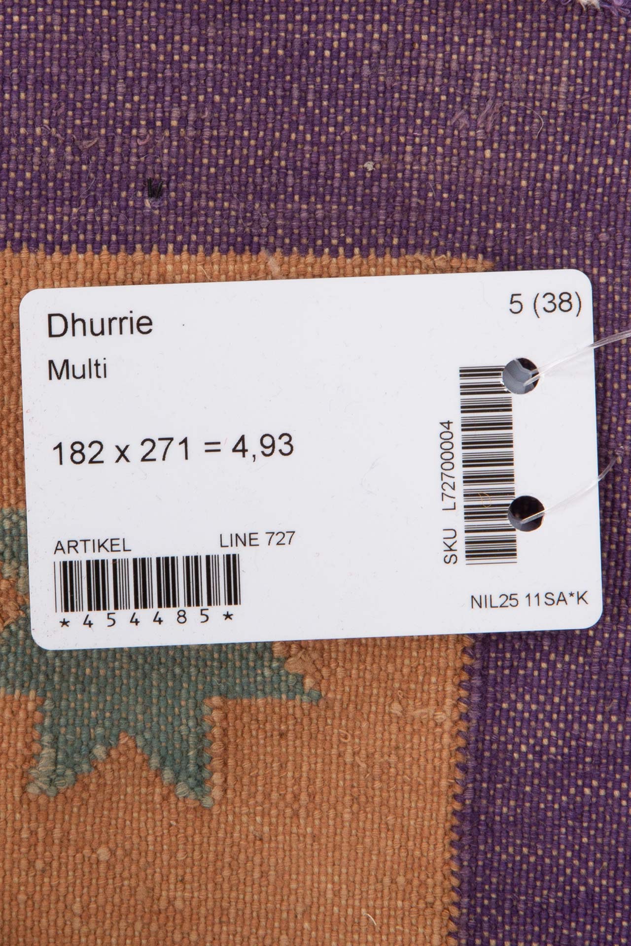 Bargi Dhurrie Multi 182x271