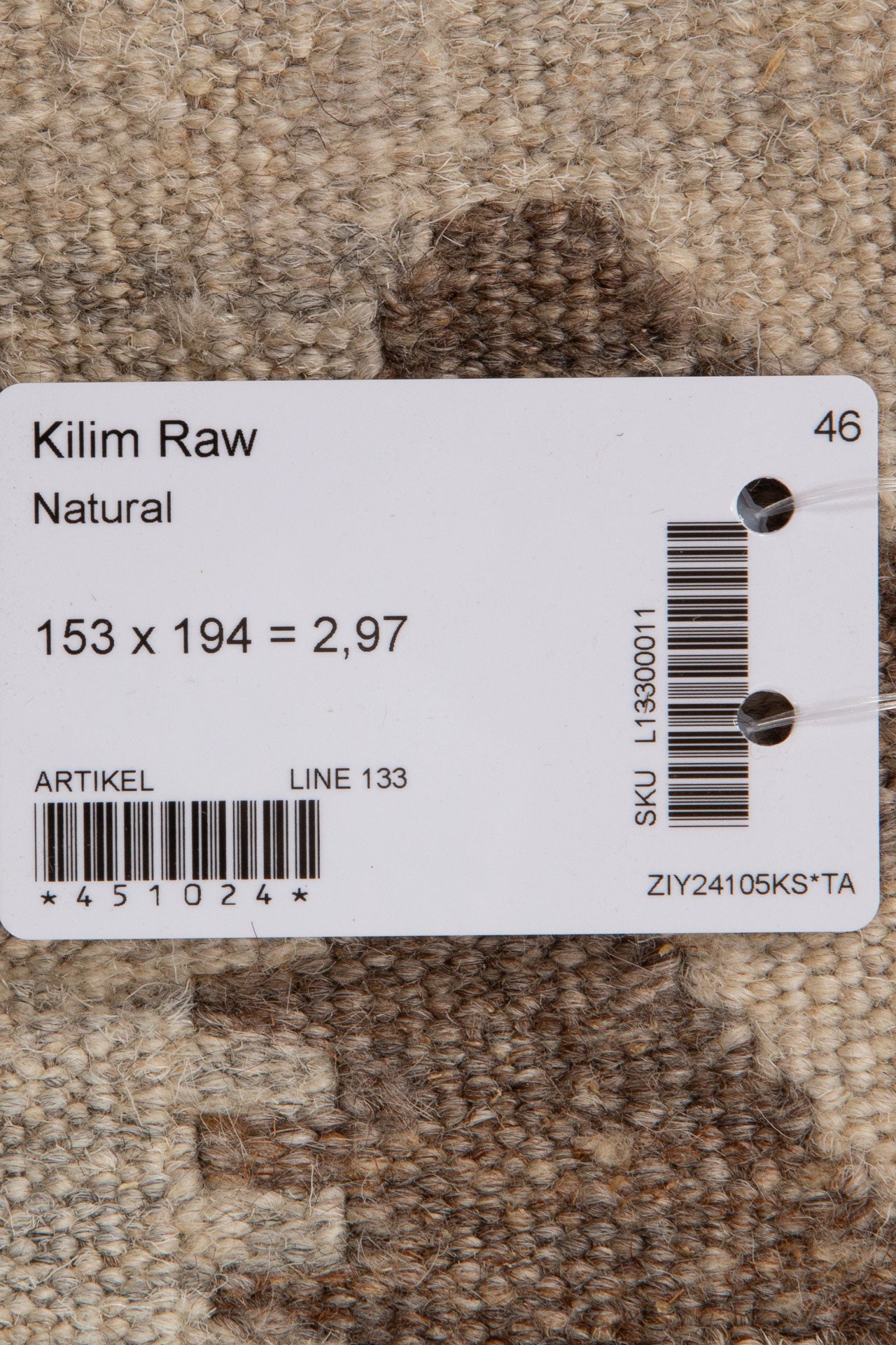 Kilim Raw matto 153x194