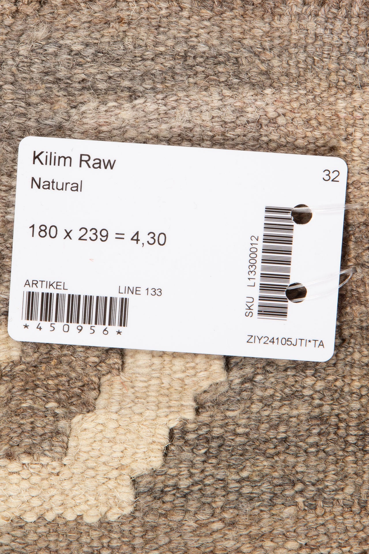 Kilim Raw matto 180x239
