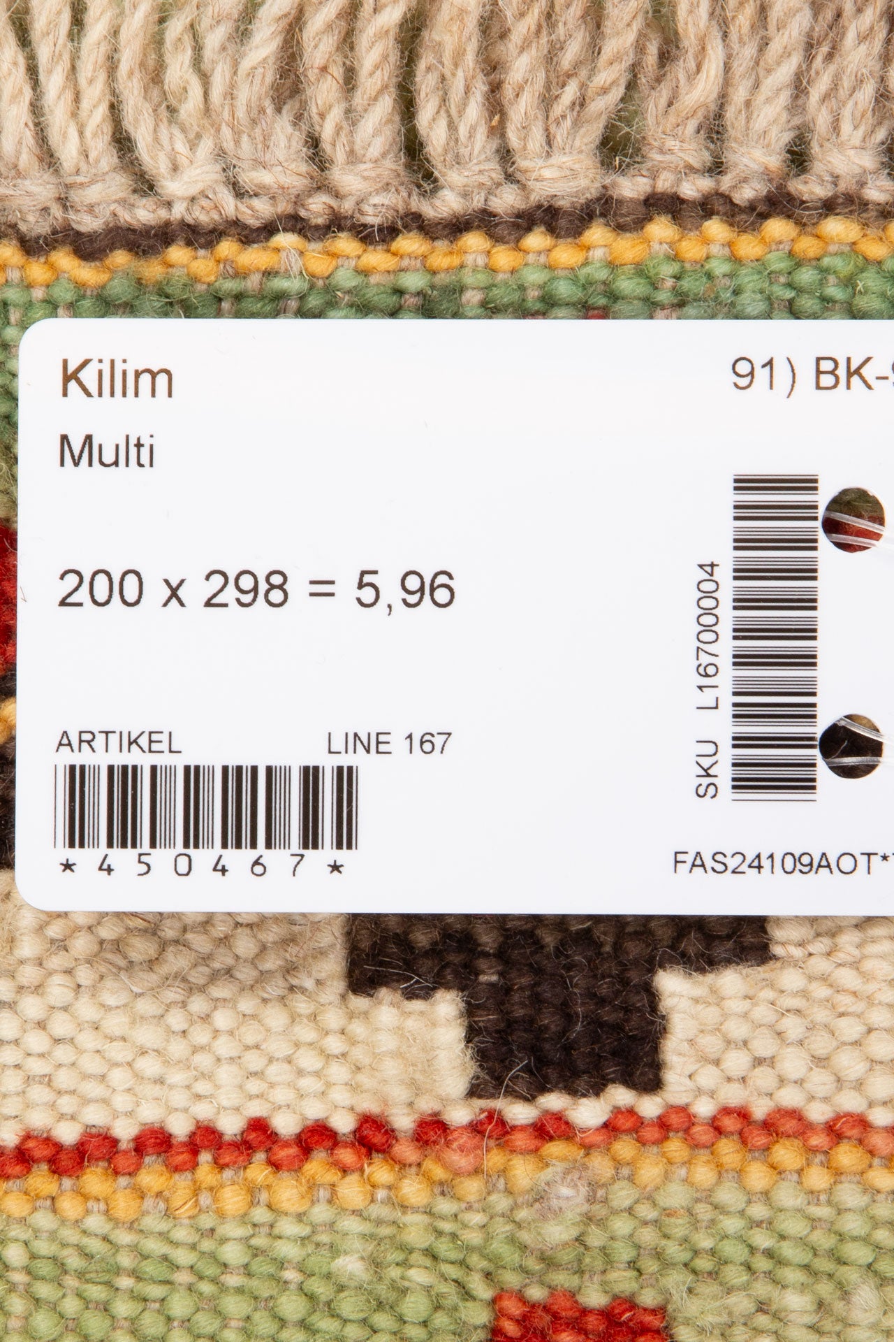 Kilim Multi matto 200x298